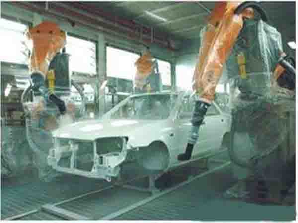梅河机械为重庆某汽车公司定做的汽车喷涂线